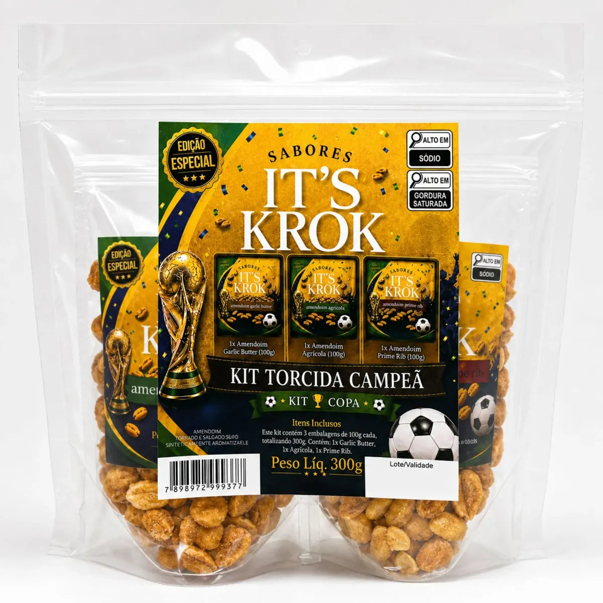 Kit Copa Torcedor It`s Krok 300g - Mix De Amendoim