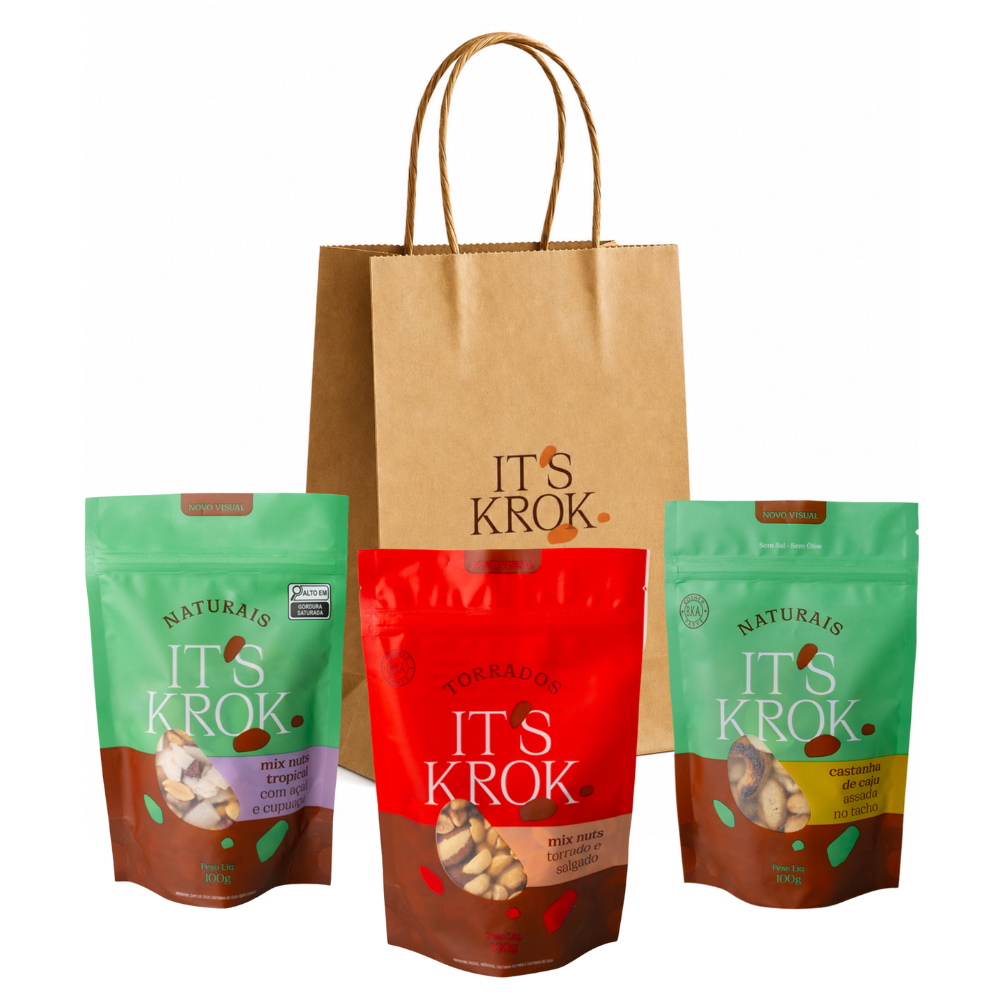 Kit Naturais - Mix Tropical, Catanha assada no Tacho e Mix Torradas e Salgadas