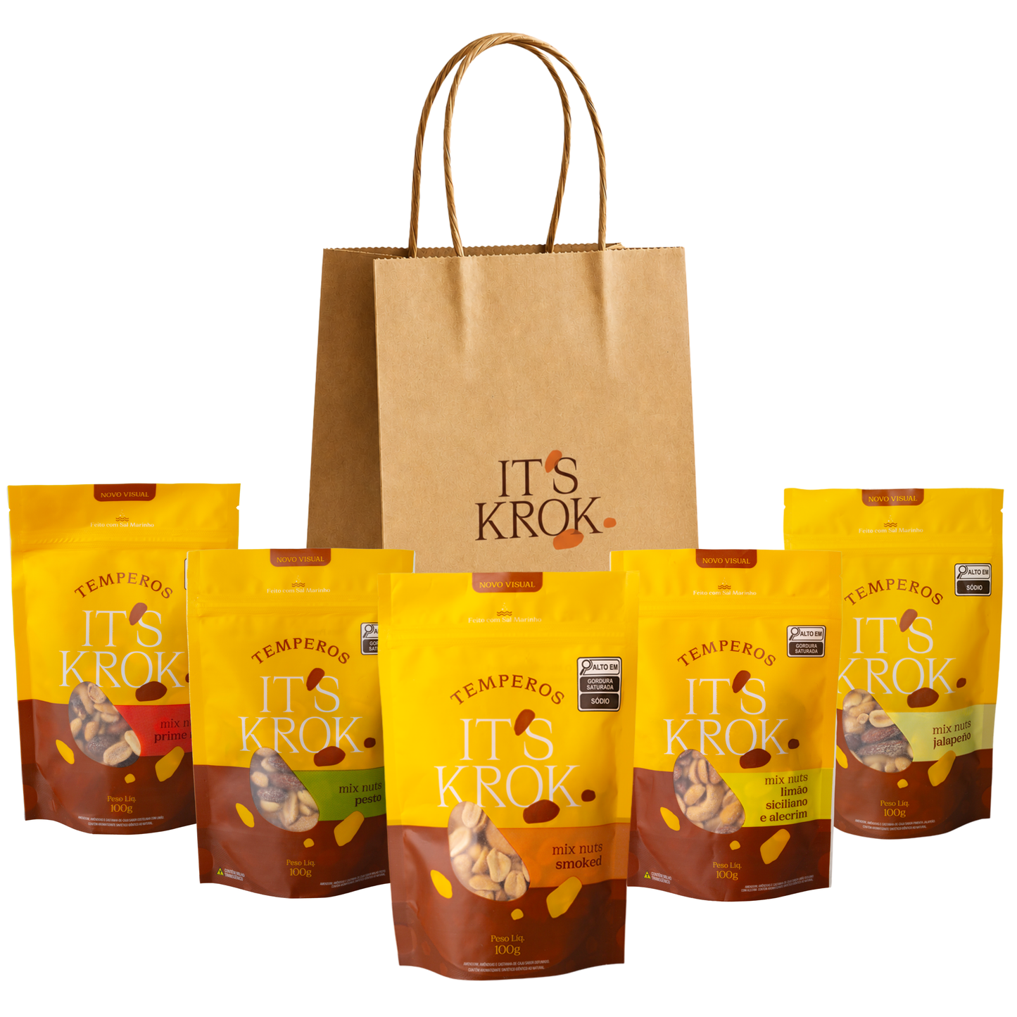 Kit Sabores - Mix smoked, pesto, limão, jalapeño, prime e garlic