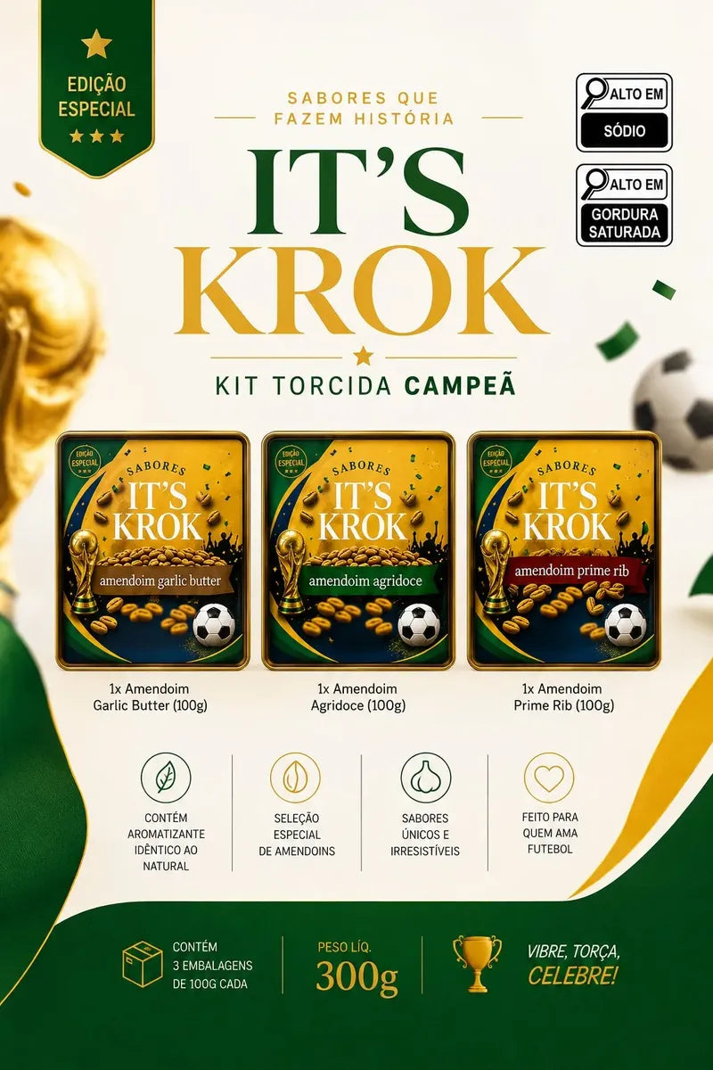 Kit Copa Torcedor It`s Krok 300g - Mix De Amendoim