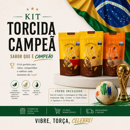 Kit Torcida Mix Nuts It's Krok 300g 3 Sabores Selecionados