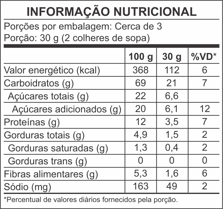 Uauveia frutas vermelhas adoçada 100g