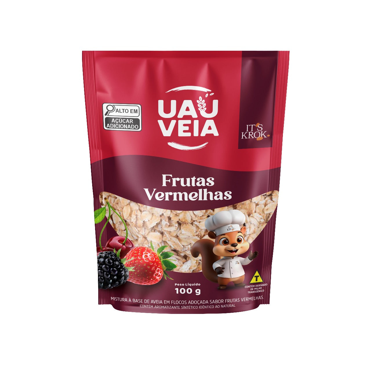 Uauveia frutas vermelhas adoçada 100g