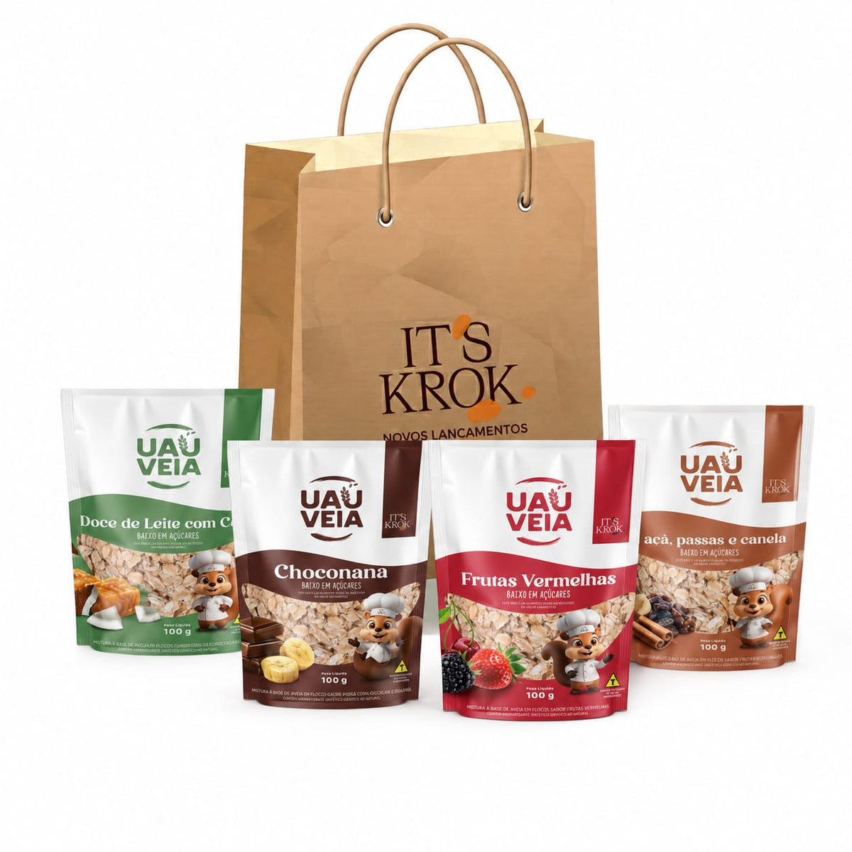Kit degustação UAUVEIA sabores (sem açúcar)