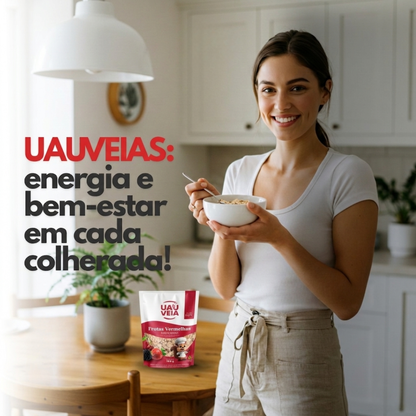 Uauveia frutas vermelhas sem açúcar 100g