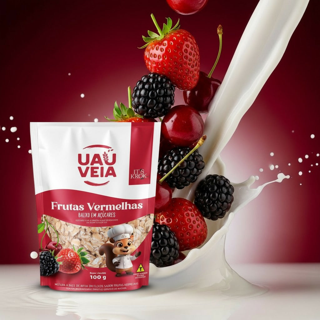 Uauveia frutas vermelhas sem açúcar 100g